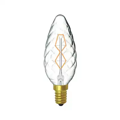 Rustica Candle 45mm S Twisted E14 Clear 40W (100 10)