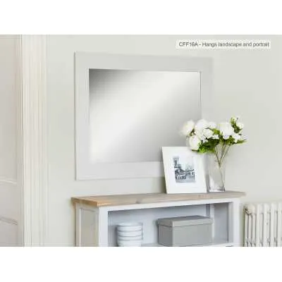 Grey Painted Overmantle Wall Mirror