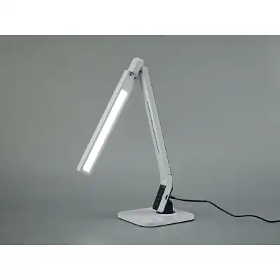Lido LED Table Lamp White With USB Charging Port, 15W, 960lm, 3300 4200 5300 6200K