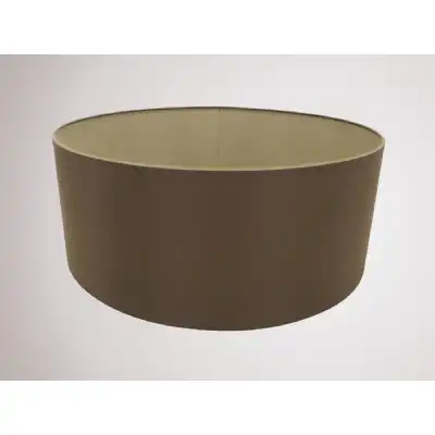 Sigma Round Cylinder, 600 x 220mm Dual Faux Silk Fabric Shade, Raw Cocoa Grecian Bronze