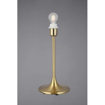 Crowne Round Curved Base Table Lamp Without Shade, Inline Switch, 1 Light E27 Antique Brass