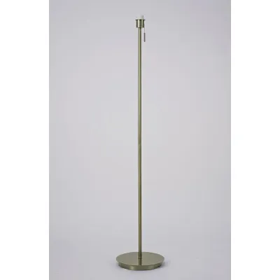 Carlton Round Flat Base Floor Lamp Without Shade, Switched Lampholder, 1 Light E27 Antique Brass