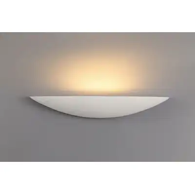 Valerie Slim Sphere Wall Lamp, 2 x G9 (Max 25W), White Paintable Gypsum,, 1yr Warranty