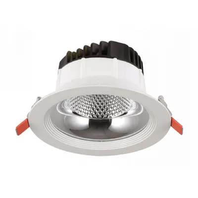 Bire 35, 35W, 850mA, White Recessed Spotlight With Trim, 2580lm, Cut Out 180mm, 3000K, 50° Deg, IP44, DRIVER NOT INC., 5yrs Warranty