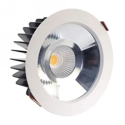 Brio 35, 35W, 850mA, White, Recessed Spotlight With Trim, Cut Out 160mm, 3190lm, 5000K, 70°, IP65, DRIVER NOT INC., 5yrs Warranty