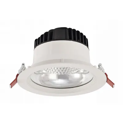 Bire 15, 15W, 350mA, White Recessed Spotlight With Trim, 1380lm, Cut Out 155mm, 4000K, 50° Deg, IP44, DRIVER NOT INC., 5yrs Warranty