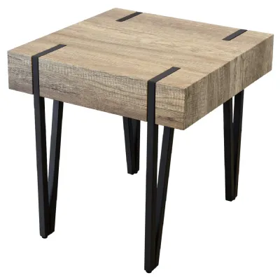 Canyon Wood Effect Lamp Table