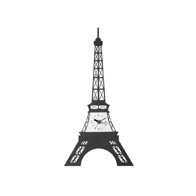 (DH) Infinity Eiffel Tower Clock Black