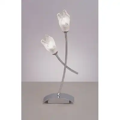 Pietra Table Lamp 2 Light G9, Polished Chrome