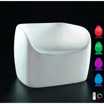 Pao Small Sofa Rechargeable LED RGB Outdoor IP65, Opal White Item Weight: 16.3kg