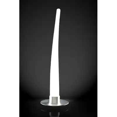 Estalacta Table Lamp 1 Light GU10 Indoor Outdoor IP44, Silver Opal White