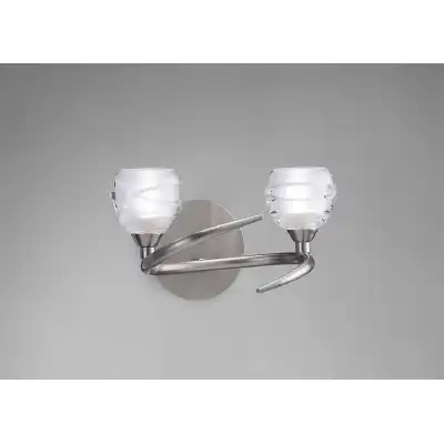 Loop Wall Lamp Switched 2 Light G9 ECO, Satin Nickel