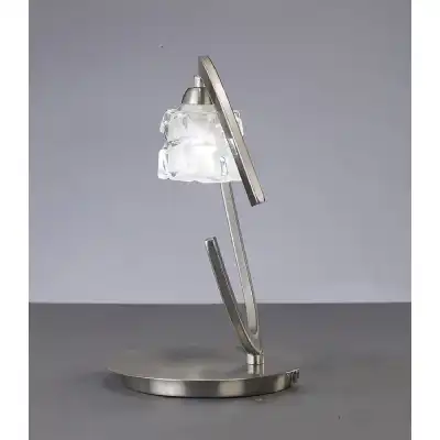 Ice Table Lamp 1 Light G9 ECO, Satin Nickel