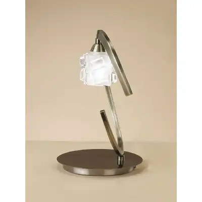 Ice Table Lamp 1 Light G9 ECO, Antique Brass