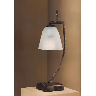 (0001 007) Oberture Table Lamp 1 Light E14, Brown Black Oxide