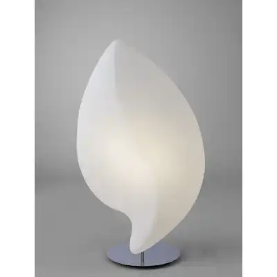 Natura Table Lamp 2 Light E27 Large Indoor, Polished Chrome Opal White