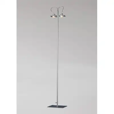 (0040 009) Ull Floor Lamp 2 Light G9 Silver Grey, NOT LED CFL Compatible