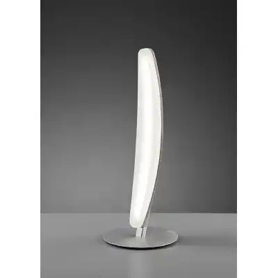 Hemisferic Table Lamp 6W LED 3000K, 540lm, Satin Aluminium Frosted Acrylic, 3yrs Warranty