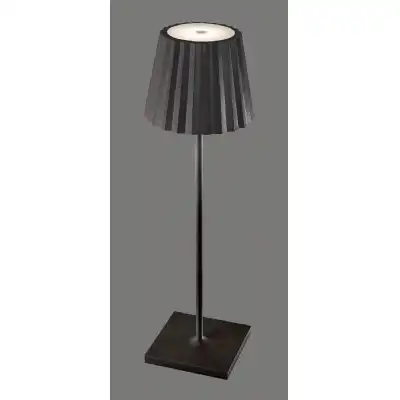K2 Table Lamp, 2.2W LED, 3000K, 188lm, IP54, USB Charging Cable Included, Black, 3yrs Warranty
