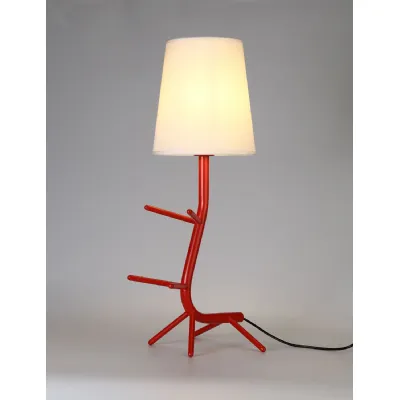 Centipede Table Lamp With Shade, 1 x E27, Red White
