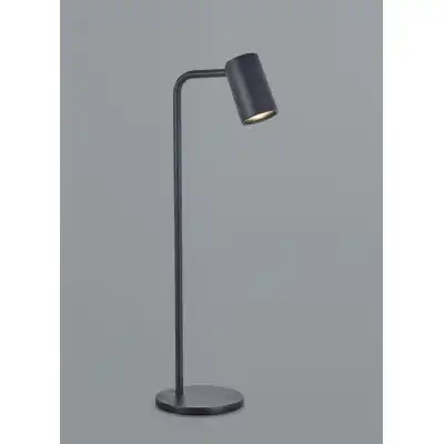 Sal Tall Table Lamp With Inline Switch 1 Light GU10, Sand Black