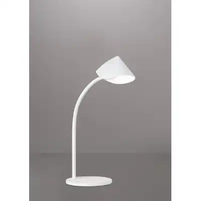 Capuccina Small 1 Light Table Lamp, 8.5W LED, 3000K, 610lm, White, 3yrs Warranty