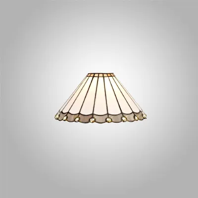 Ware Tiffany 30cm Non Electric Shade, Grey White Crystal. Suitable For E27 or B22 Pendants