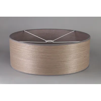 Hertford Round, 600 x 210mm Wood Effect Shade (C), Grey Oak White Laminate
