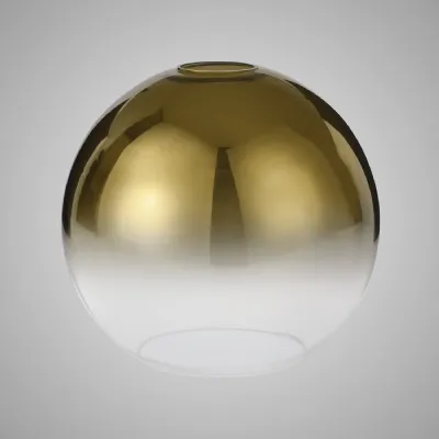 Gold Fade Clear Glass Globe Pendant Lampshade 30cm