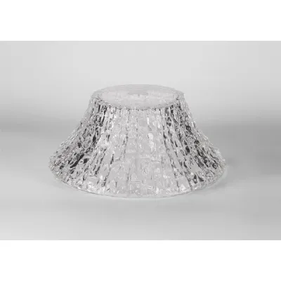 Sandy Round 38cm Patterned Clear Glass (J), Lampshade