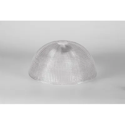 Sandy Round 30cm Prismatic Effect Clear Glass (O), Lampshade