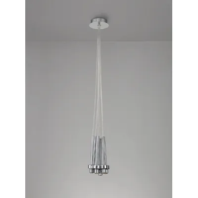 Abingdon Polished Chrome 7 Light G9 Universal 1.5m Cluster Pendant, Suitable For A Vast Selection Of Glass Shades