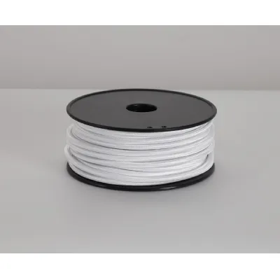 Knightsbridge 25m Roll White Braided 2 Core 0.75mm Cable VDE Approved
