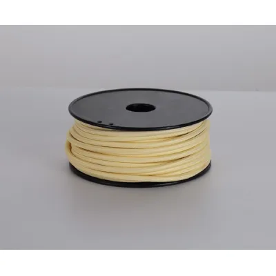 Knightsbridge 25m Roll Beige Braided 2 Core 0.75mm Cable VDE Approved