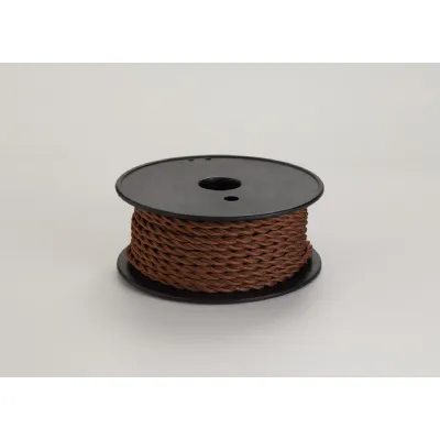 Knightsbridge 25m Roll Red Brown Braided Twisted 2 Core 0.75mm Cable VDE Approved