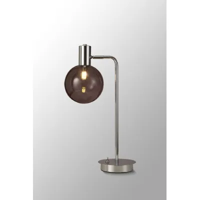 Hook Adjustable Table Lamp, 1 x G9, Polished Chrome Smoked