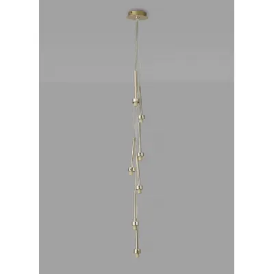 Abingdon French Gold 7 Light G9 Universal 1.5m Cluster Pendant, Suitable For A Vast Selection Of Glass Shades