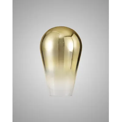 Epsom 23cm Pear Shaped Glass (E), Gold Fade Clear
