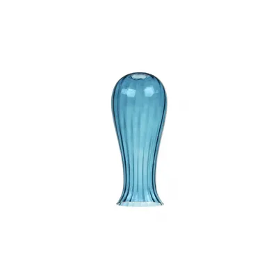 Harlan Vase 15 x 35cm Glass Shade (B), Blue (Hole With Flat Edge) (6LT)