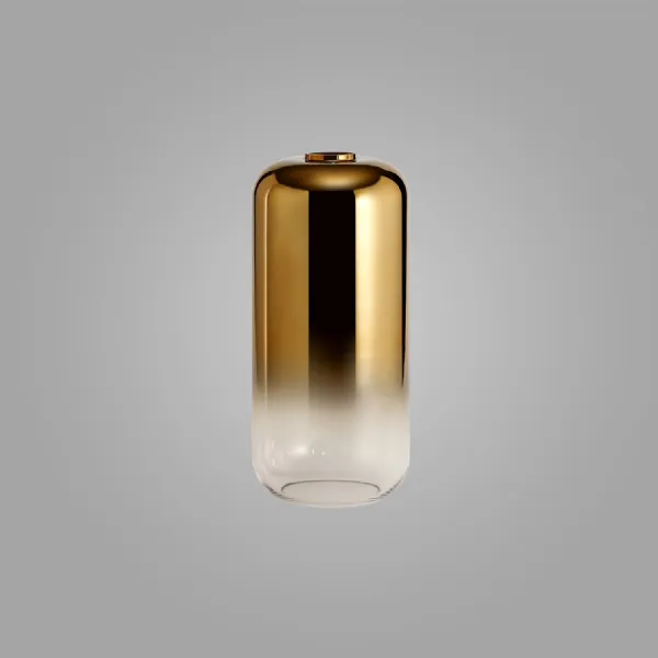 Epsom 16cm Cylinder Glass (A), Gold Fade Clear