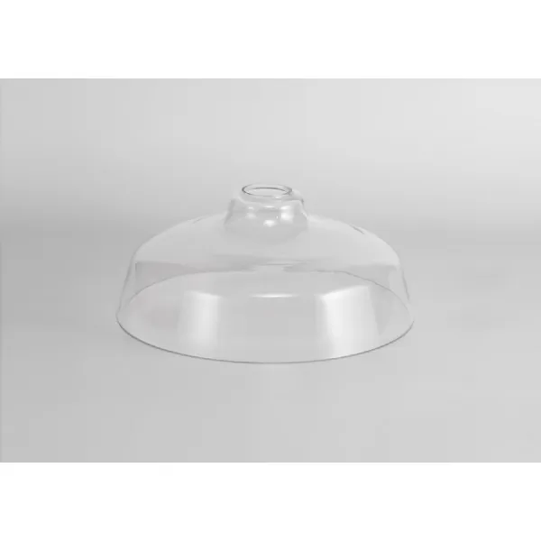 Sandy Flat Round 30cm Clear Glass (H), Lampshade