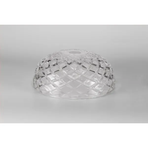 Sandy Flat Round 30cm Patterned Clear Glass (L), Lampshade