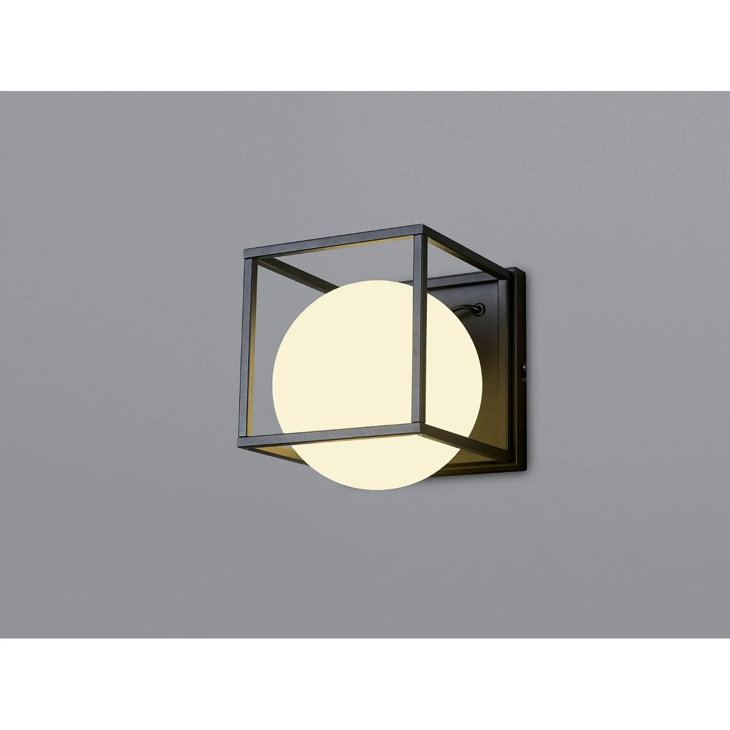 Desigual Large Wall Lamp, 1 Light E27, Matt Black