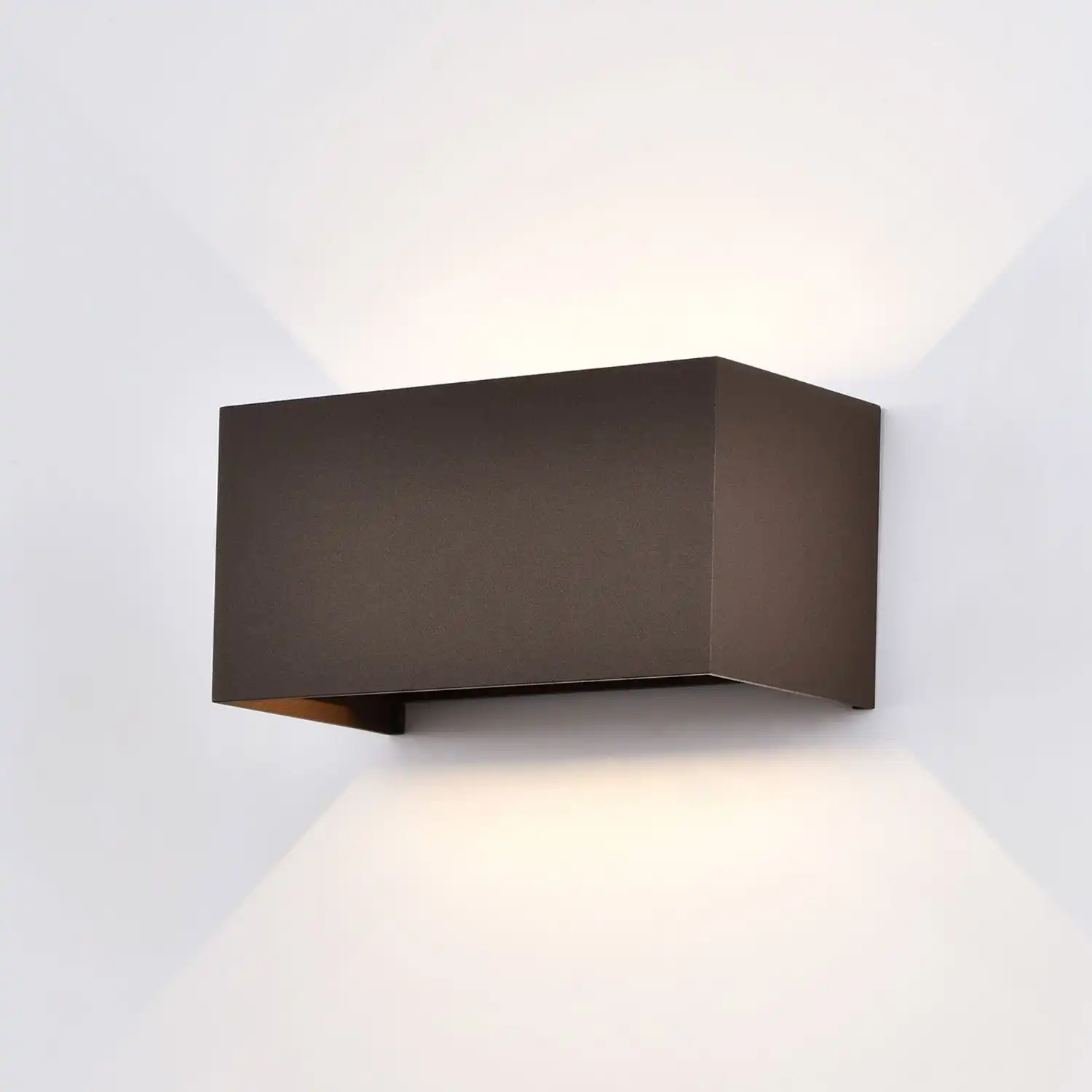 Davos Rectangle Wall Lamp, 4 x 6W LED, 3000K, 2200lm, IP54, Rust Brown, 3yrs Warranty