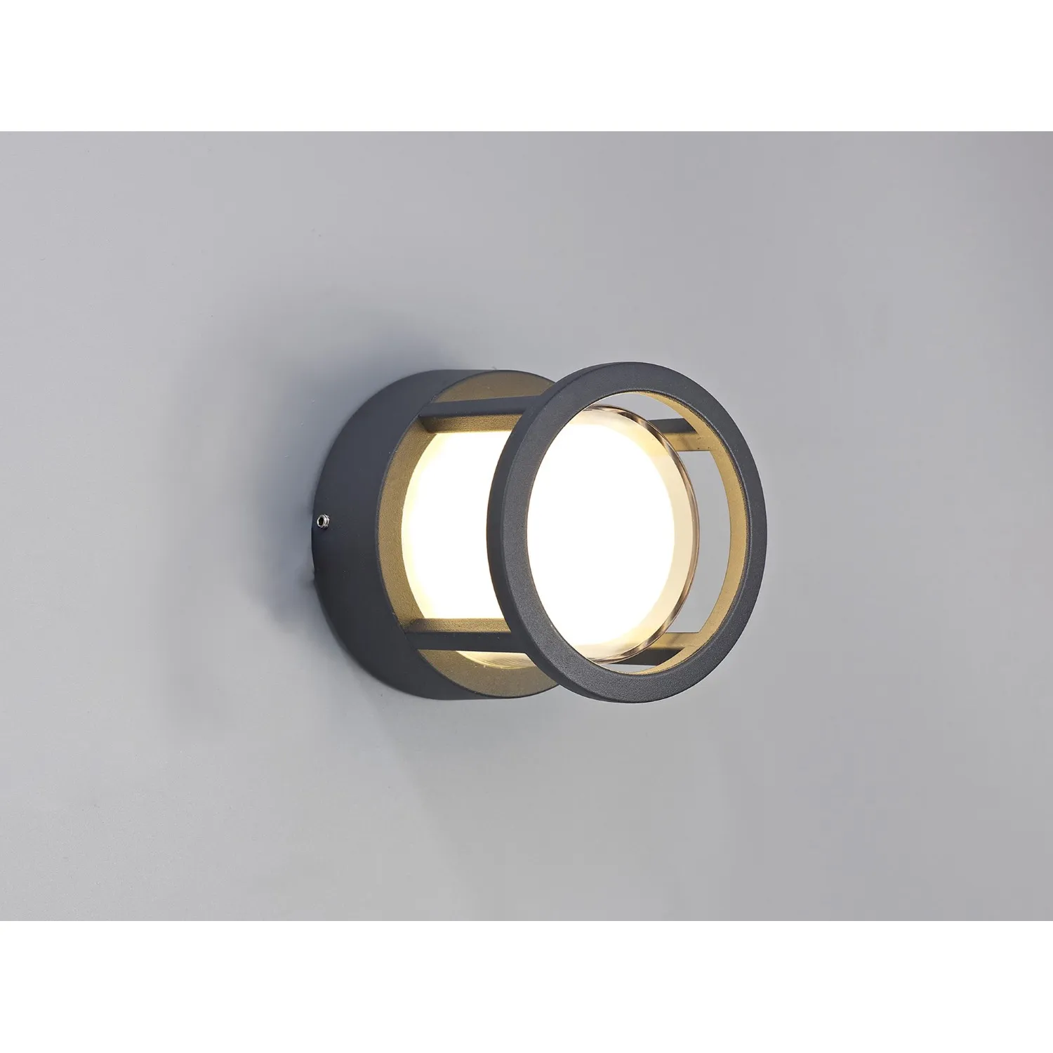 Alton Round Downlight, 1 x 6W LED, 3000K, 360lm, IP54, Anthracite, 3yrs Warranty