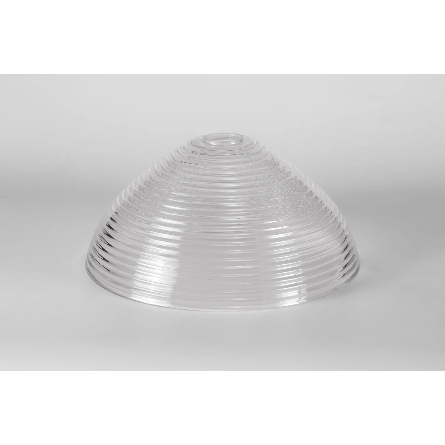 Sandy Round 33.5cm Prismatic Effect Clear Glass (G), Lampshade