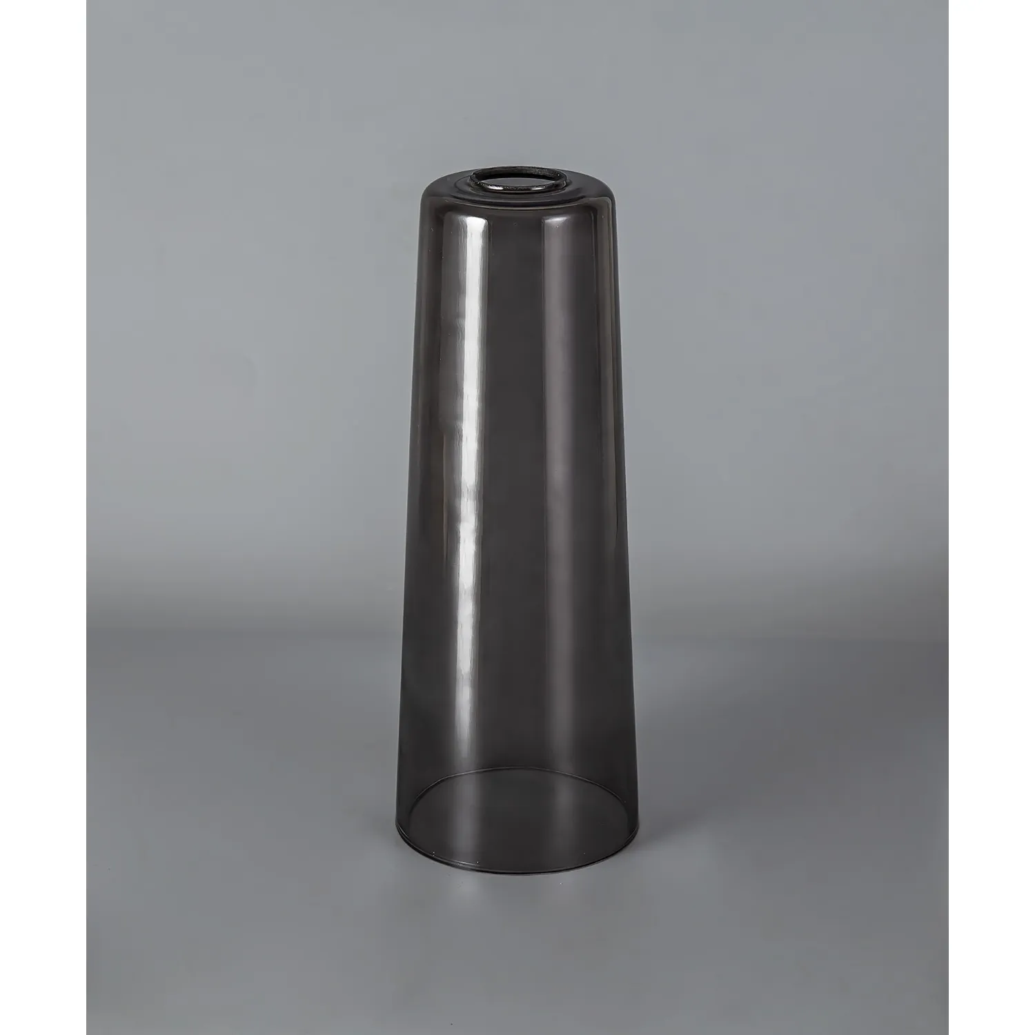 Bordon Large Cylindrical Cone Smoke Grey Glass Shade (B),