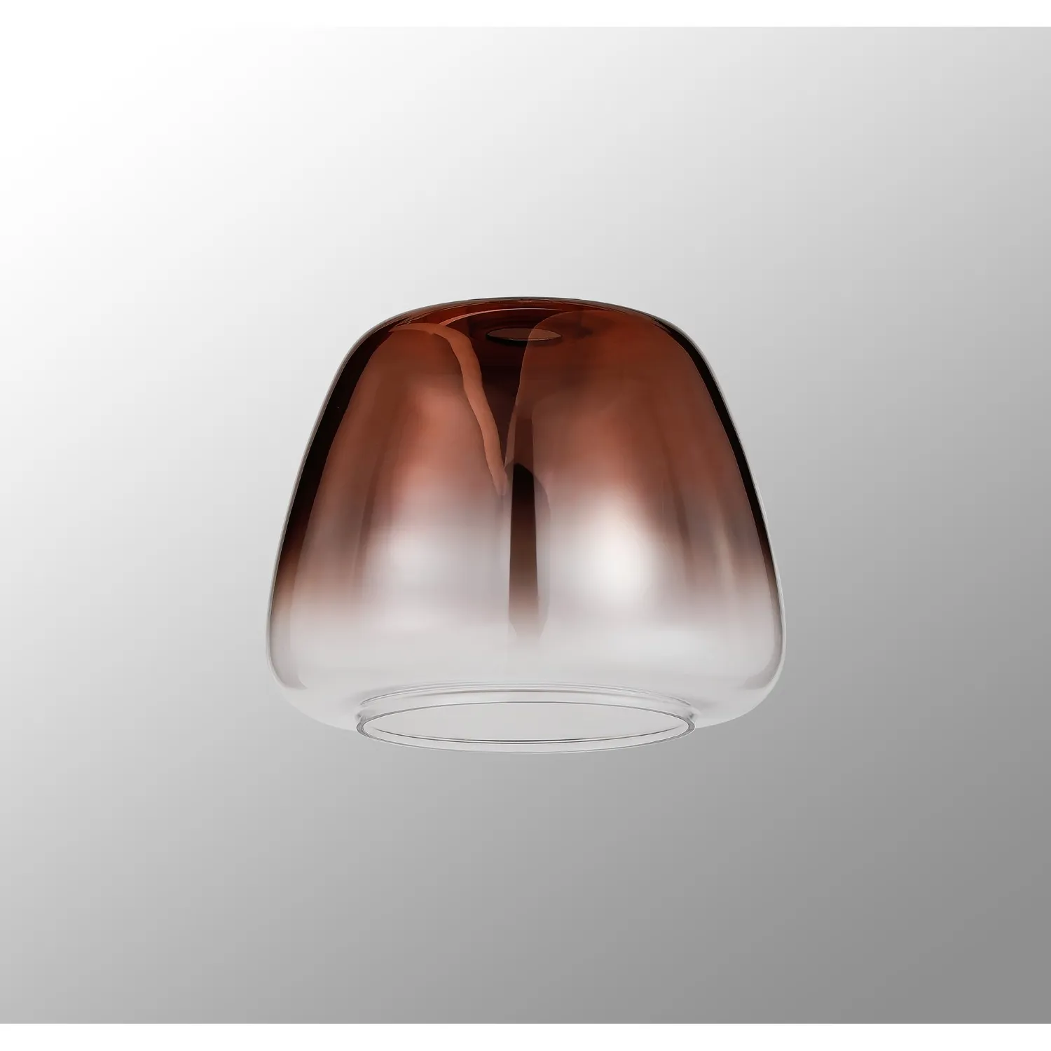 Epsom 28cm Trapezium Glass (H), Copper Fade Clear