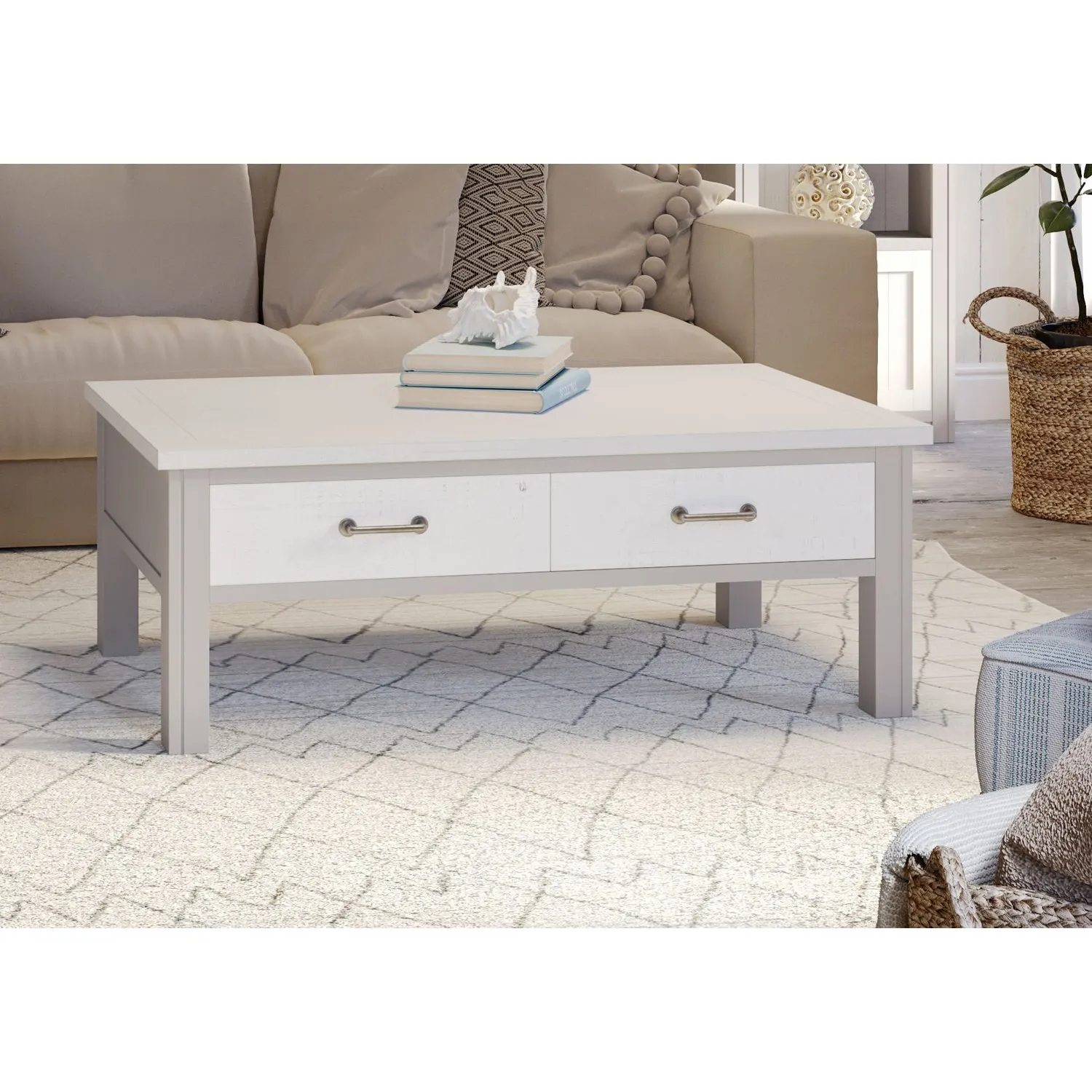 Greystone Coffee Table With Four Drawers
