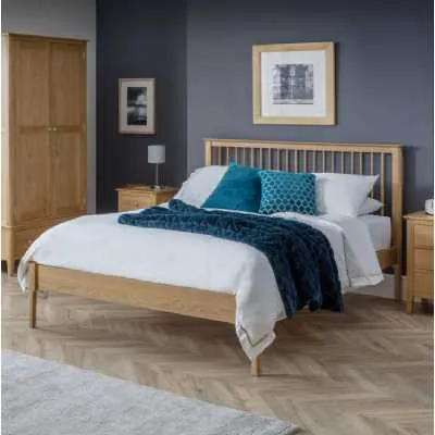 Oak Wood Bed Frame Standard Double 135cm 4ft6in Traditional Shaker Style